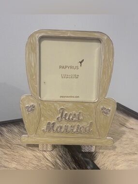 Papyrus Ivory 'Just Married' Decorative Photo Frame